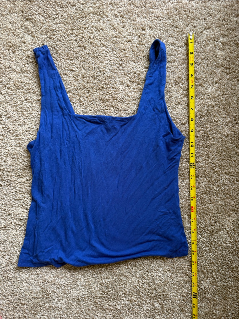 Blue Knit Sleeveless Top